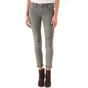 Rag & Bone/JEANS The skinny Iron w/ Holes - NWT